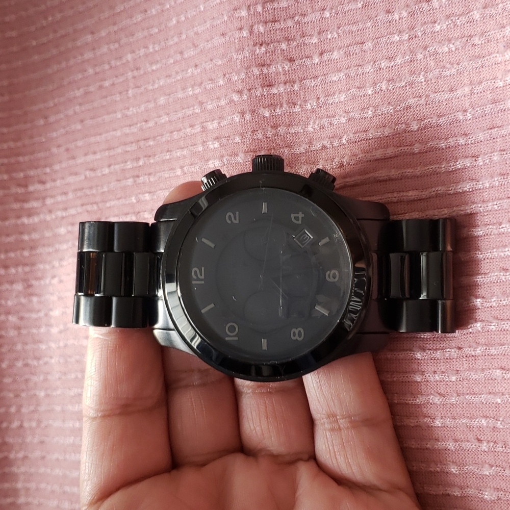 Michael Kors MK8147 Blacked Out Runway Chronograph Mens Watch